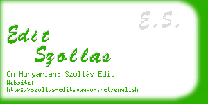 edit szollas business card